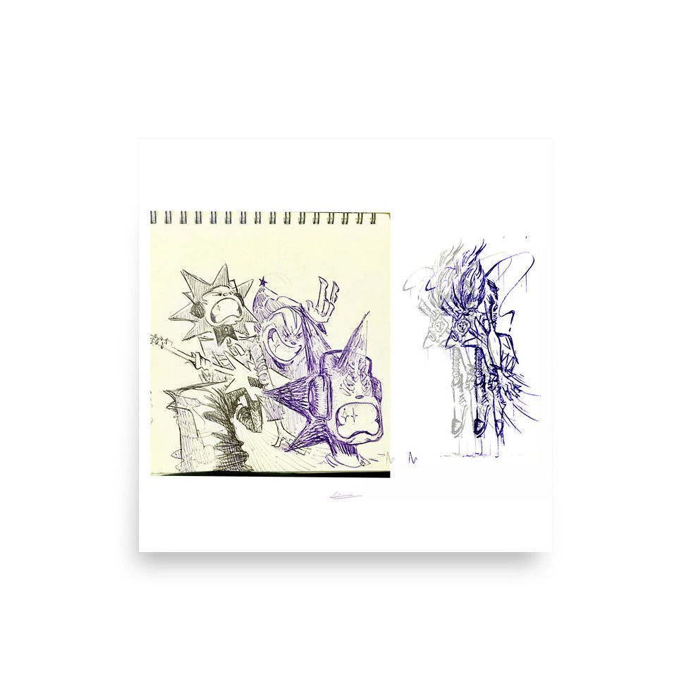 Thumbnail: Smokey Rock (poster of original sketchbook collage)