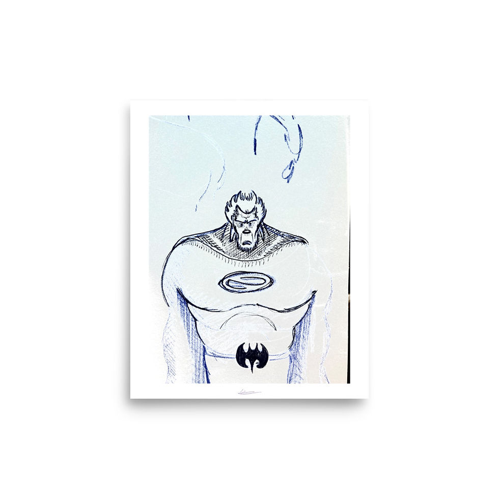Thumbnail: When the other shoe drops (poster of original sketchbook drawing)
