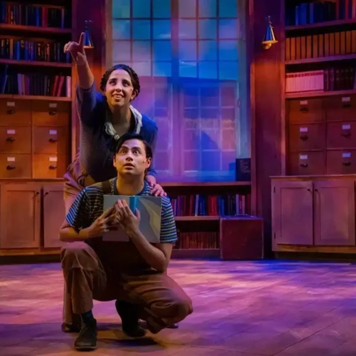 Production photograph for Tomás and the Library Lady at Lake Dillon Theatre Company; scenic design by Brandon PT Davis.