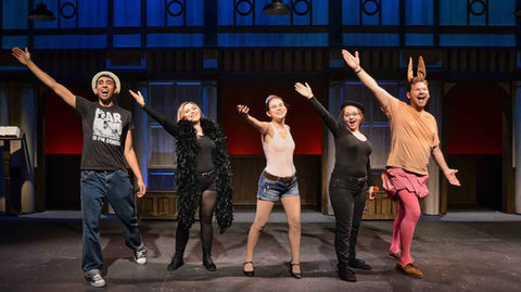 Fast-paced theatrical transitions.