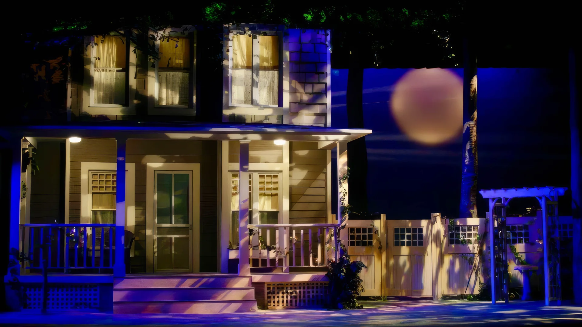 The ordered suburban environment.