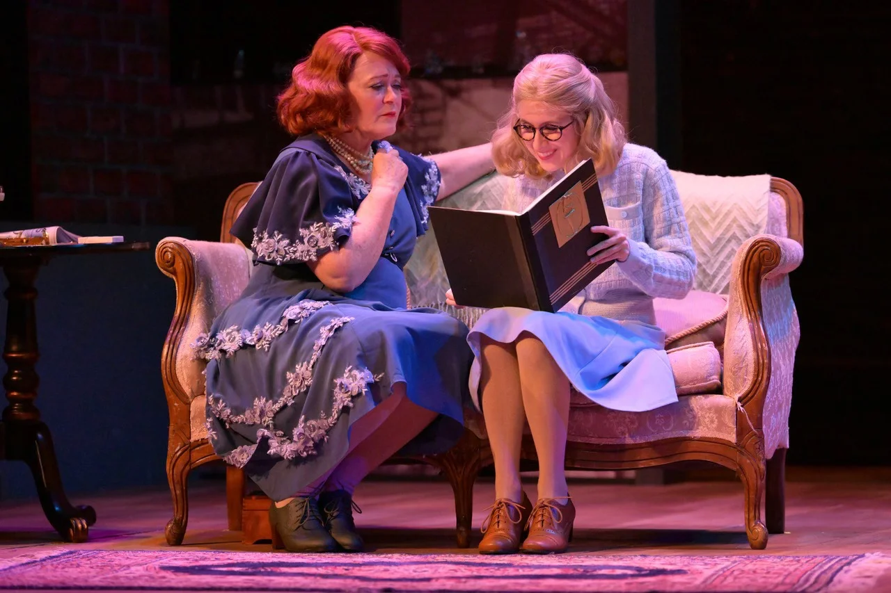 Actors across the primary platform system in The Glass Menagerie showing how the elevated apartment frames the family's enclosed domestic world.