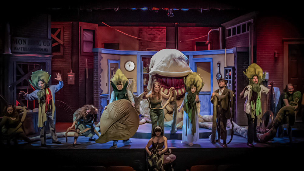 Full-stage view of the set in performance.