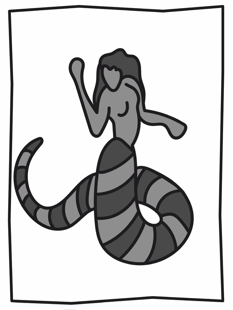 Serpent Procreate graphic study for Head Over Heels inspired by Keith Haring line work.