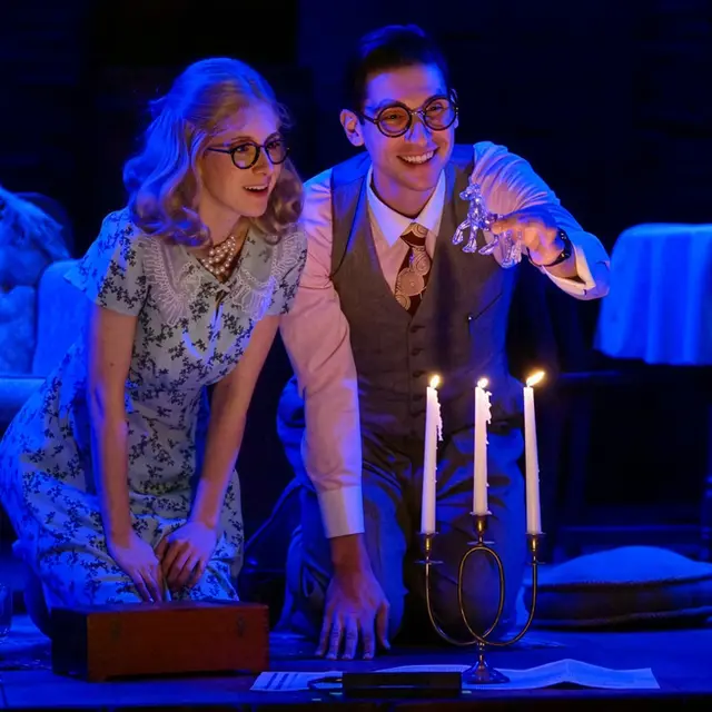 Production photograph for The Glass Menagerie at Maples Repertory Theatre; scenic design by Brandon PT Davis.