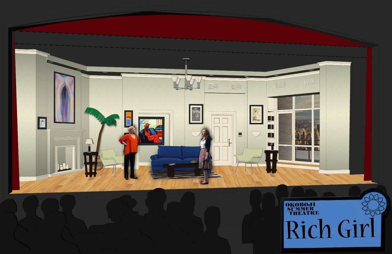 Rendering of the penthouse composition, furnishings, and emotional restraint.
