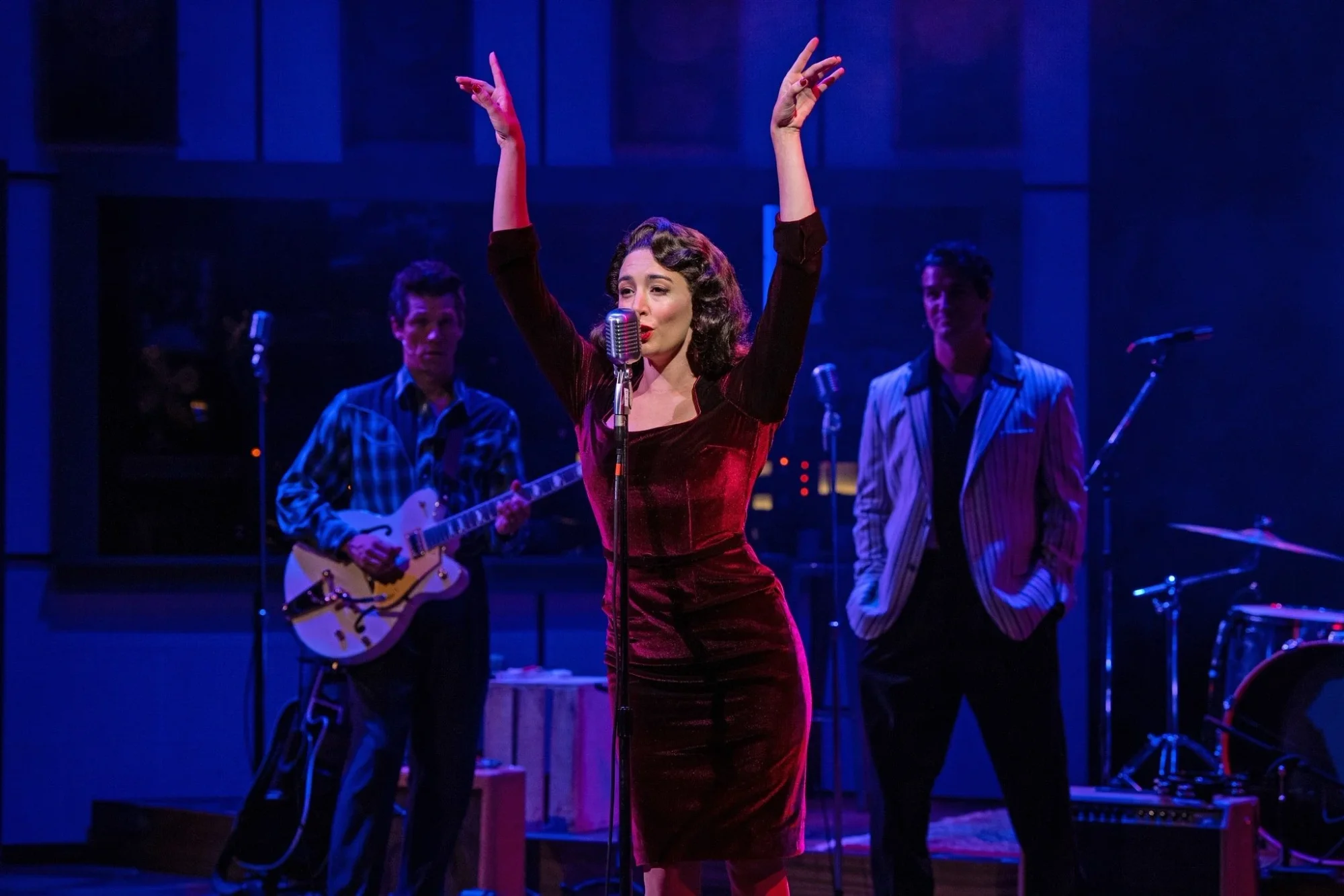 Scene work on the vintage studio interior built for Million Dollar Quartet.
