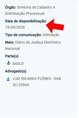 Prazo Processual Penal no DJEN