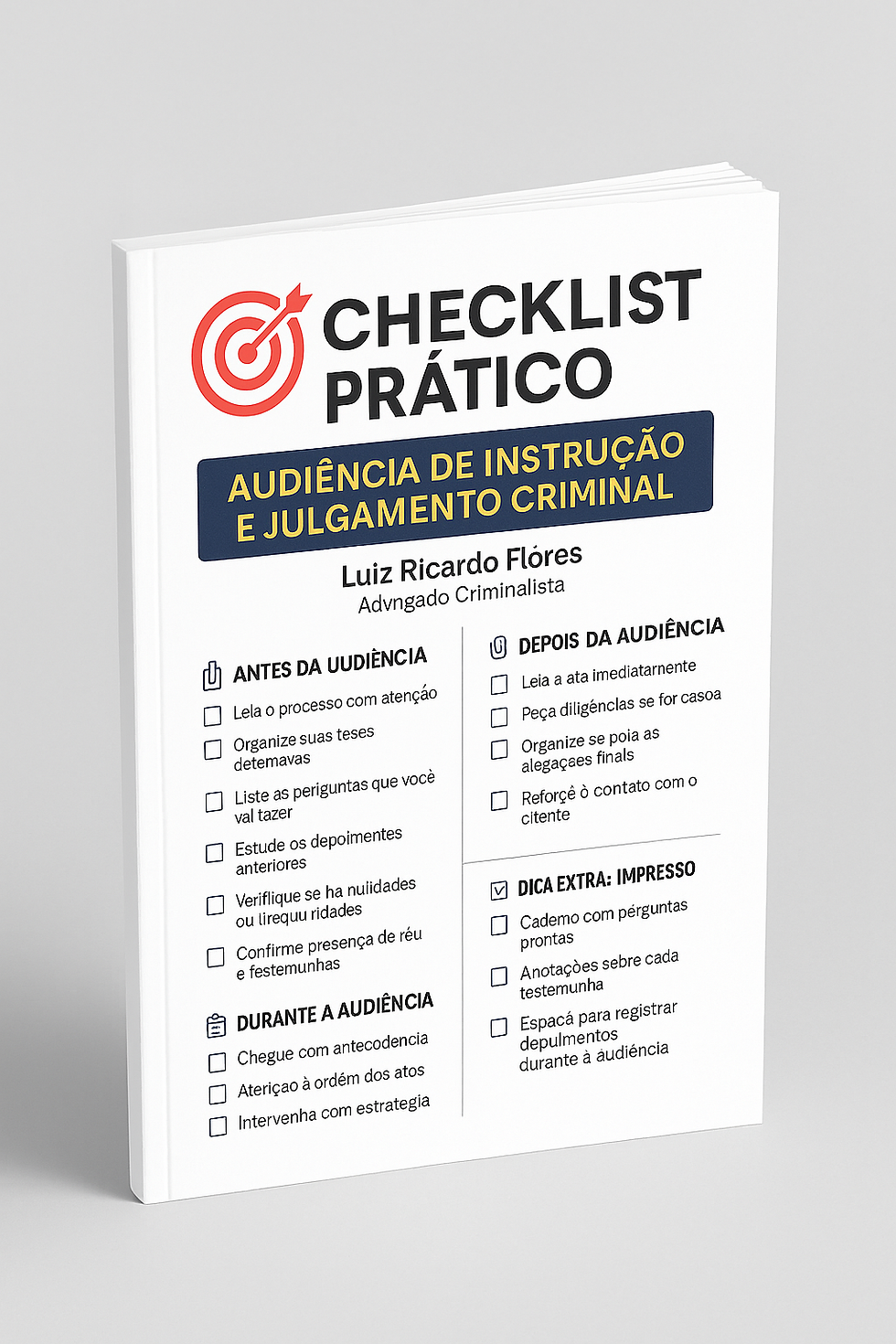 CHECKLIST audiência de instrução e julgamento criminal