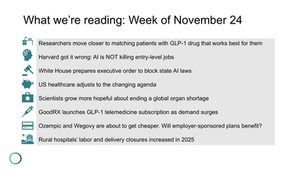 What healthcare-related news we're reading this week (November 24)
