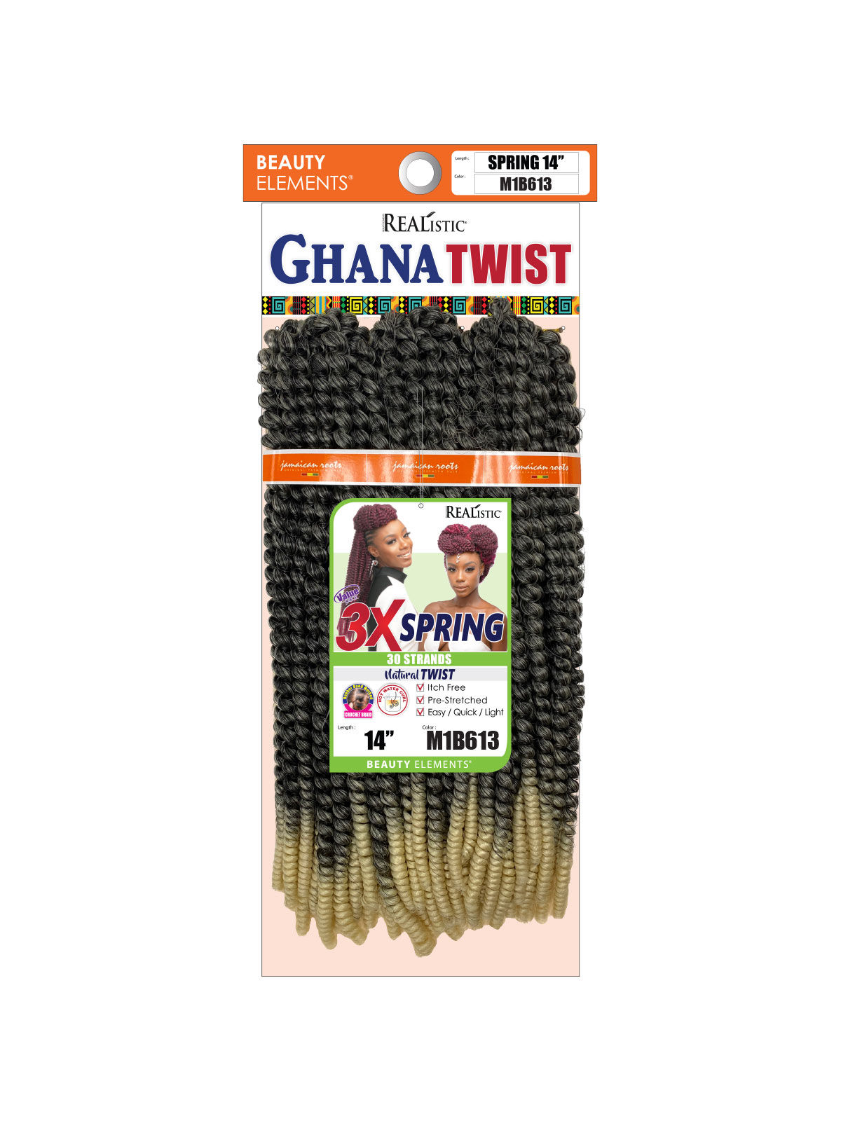 REALISTIC GHANA TWIST 3X SPRING TWIST 14"