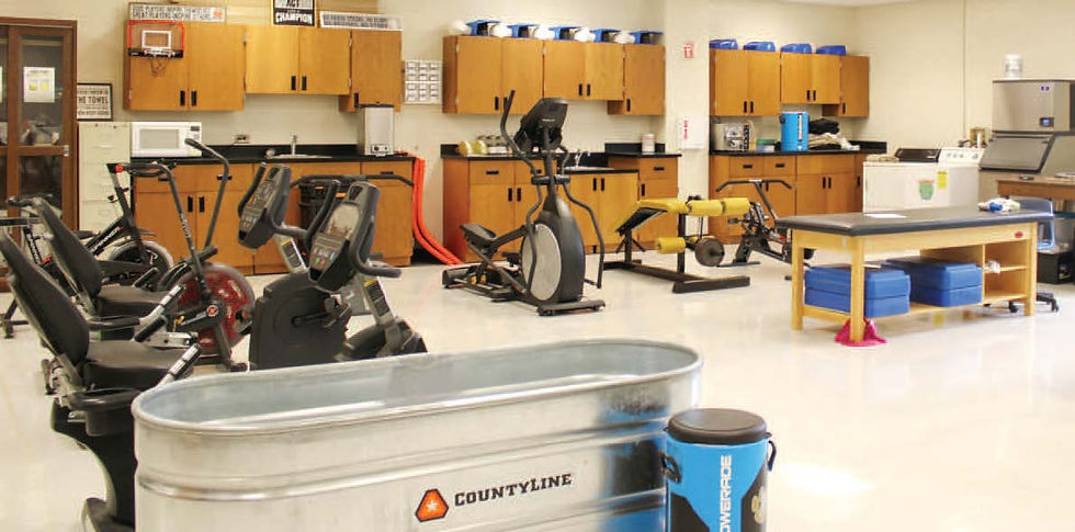 stationary bikes in a lab