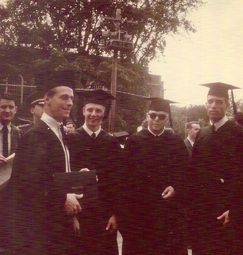 Dave Thillen at his college graduation with his friends