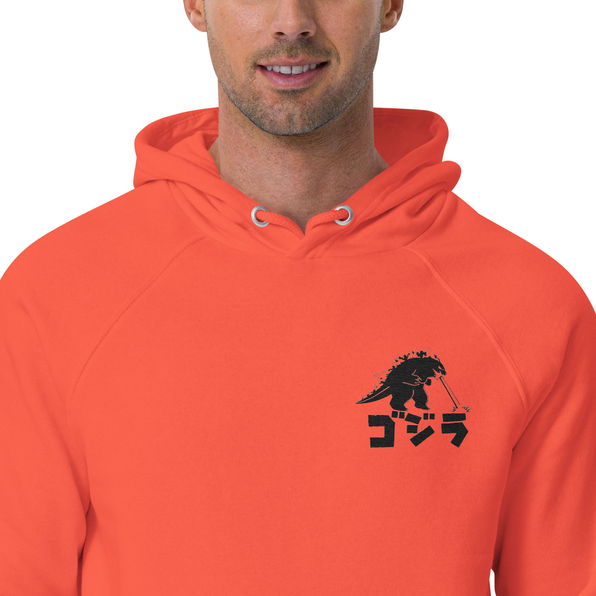 Premium Front Embroidered Unisex eco raglan hoodie