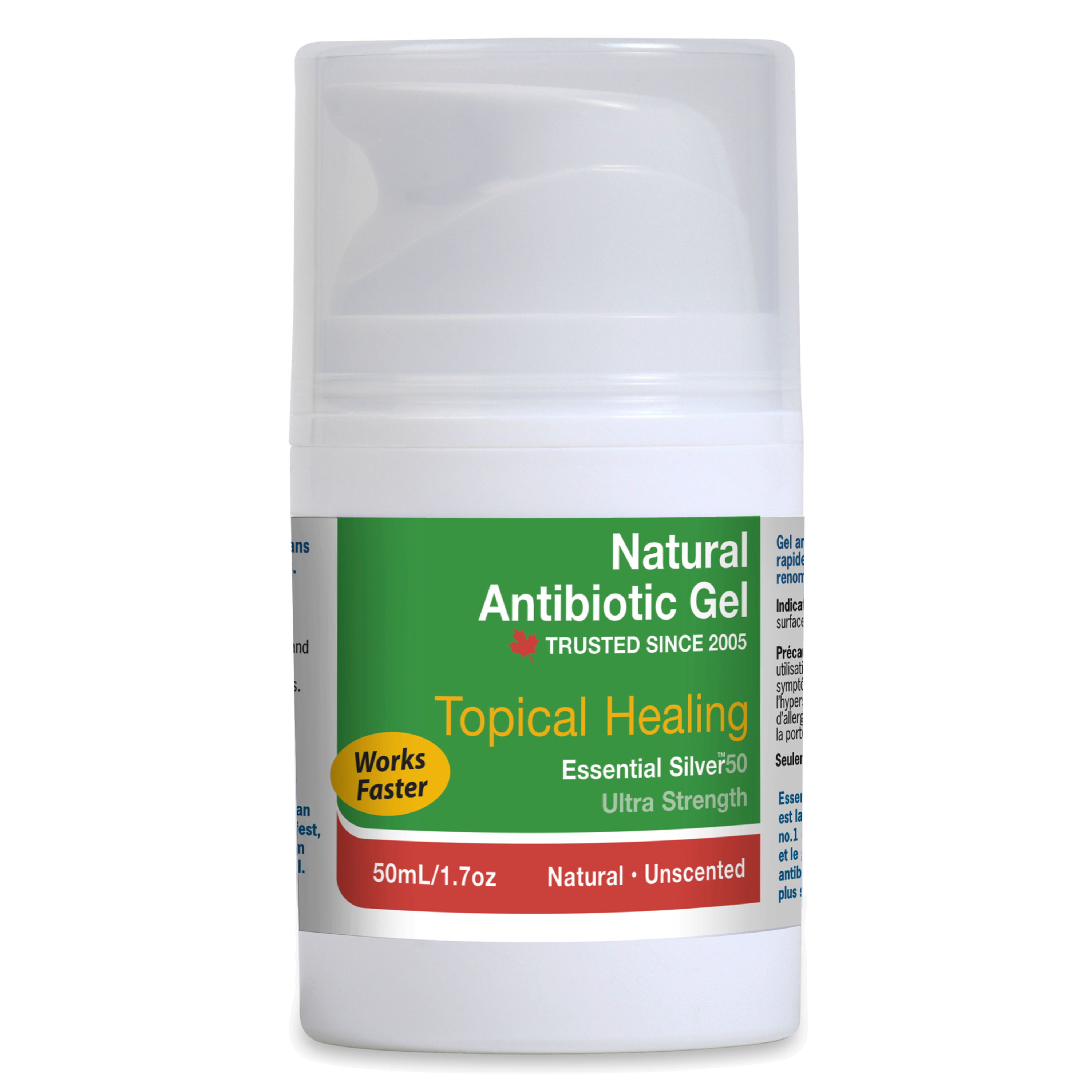 Essential Silver™ Ultra Strength Natural Antibiotic Gel 50ppm - Unscented