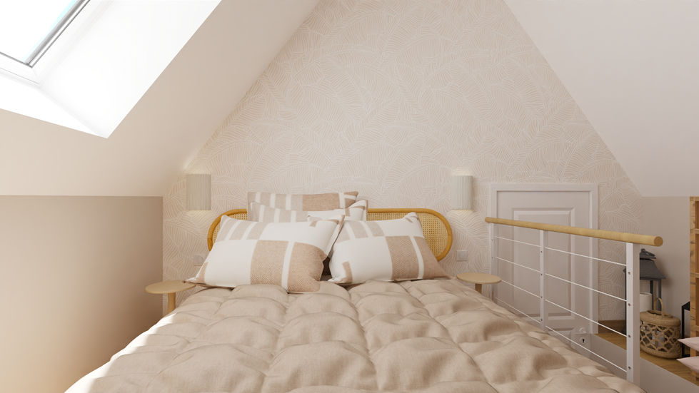 Chambre, logement atypique, poutre, bois, airbnb, vacances, soubassement,