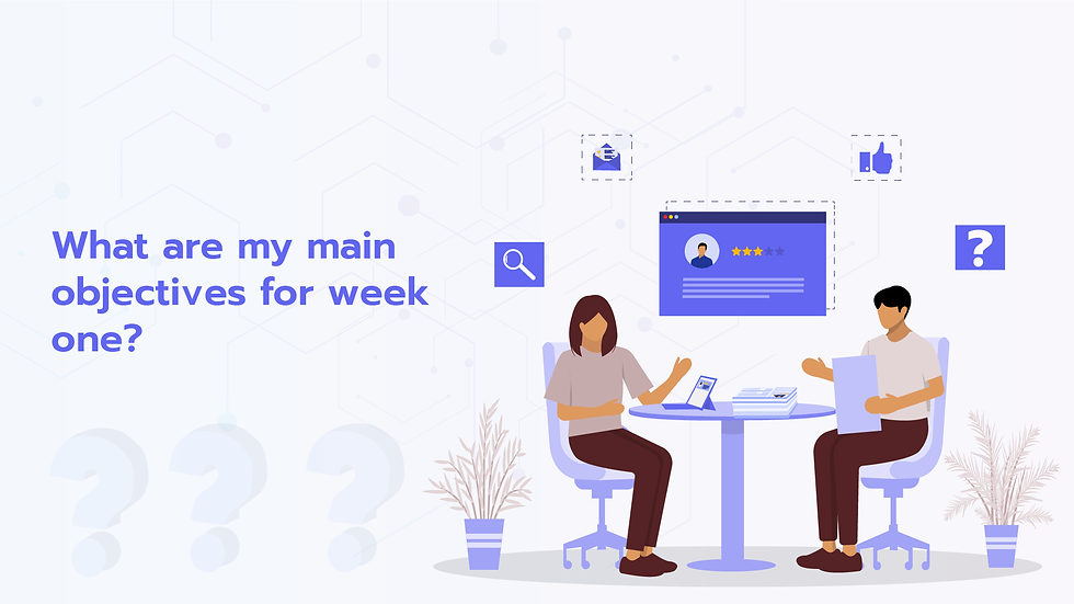 a candidate asking questions when he is starting a new job