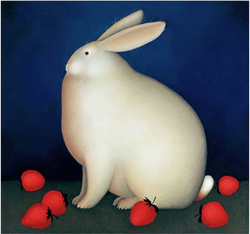 Bunny with Strawberries