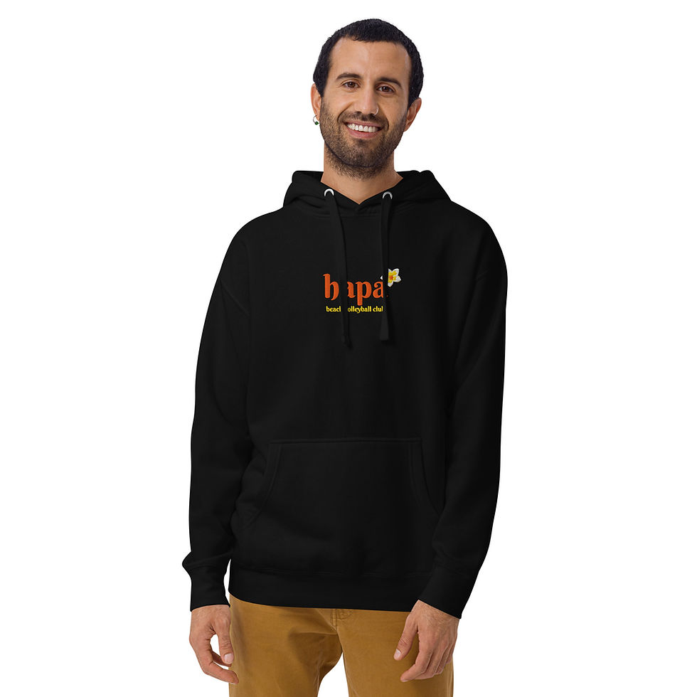 Thumbnail: Unisex Cozy Casual Hoodie - Large Embroidered Hapa Logo