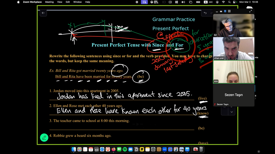 Apple iPad screenshare of English language teaching and tutoring, English, Grammar, Apple, Ipad, technology, education, learning, İngilizce