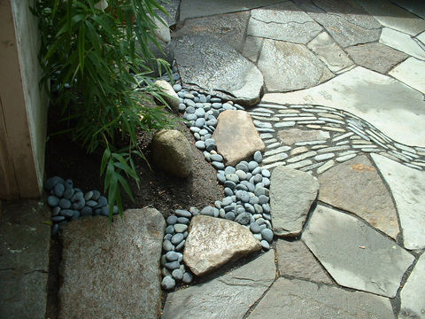 Decorative Stone Mosaic stone paving river design Seattle WA