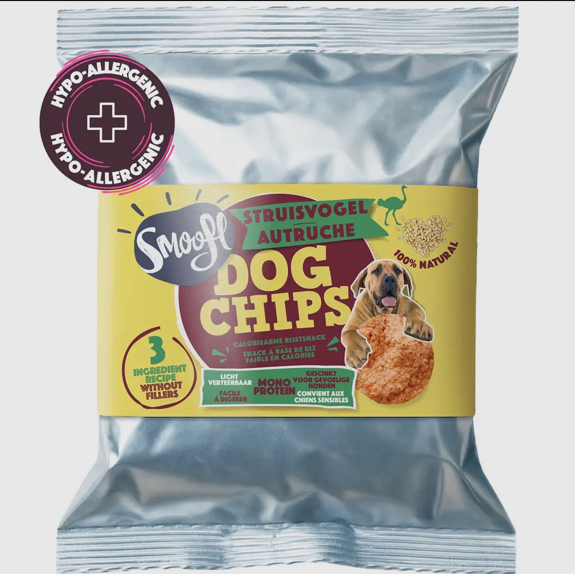 🪶 Smoofl Dog Chips – Autruche