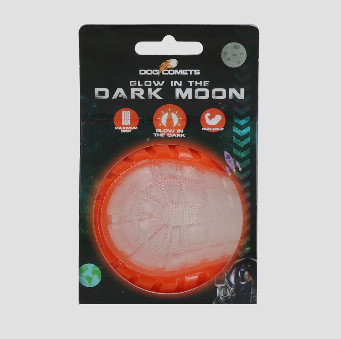 Dog Comets Glow in the Dark Moon – Balle phosphorescente taille M