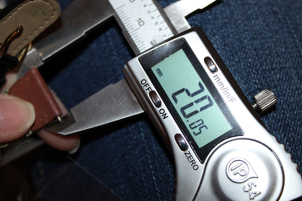 Thumbnail: Vintage Brown Blue Grey Tan Leather and Watch Band Material Mesh 18mm 19mm 20mm