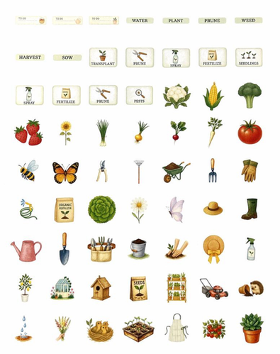 DISH// 2024 「GARDEN」 random sticker 15 Gardening Stickers | Journal Stickers | Garden Planner
