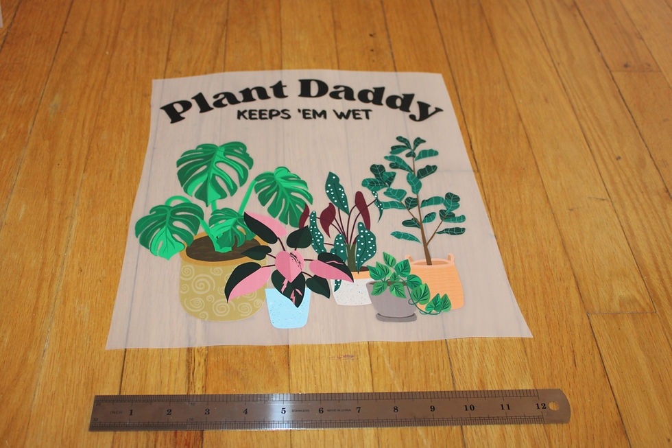 Thumbnail: Monstera Plant Daddy DTF Print 12x12" Adult L