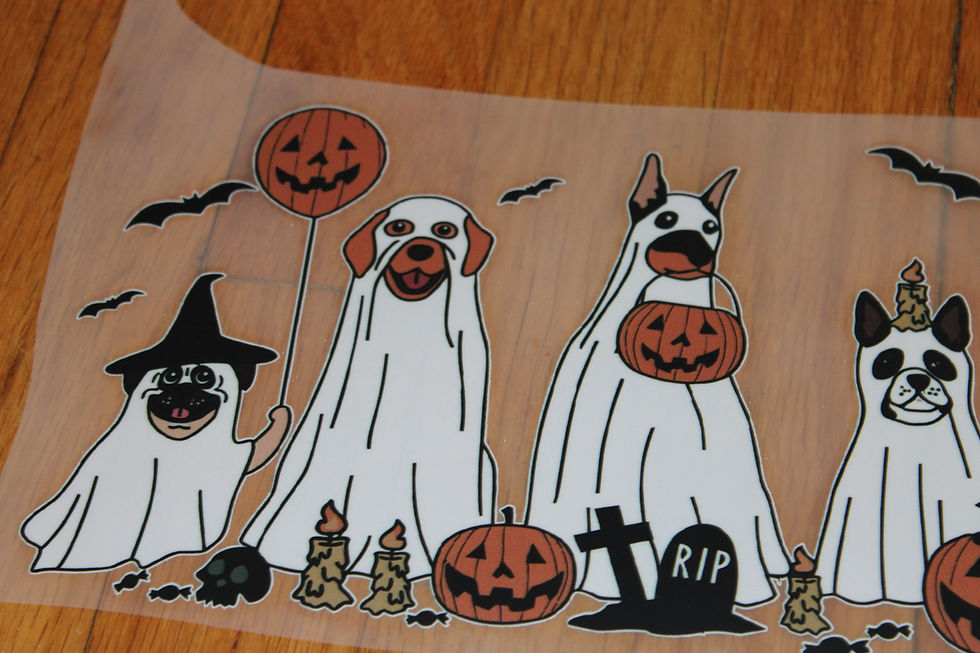 Thumbnail: Dog Lover Ghost Halloween DTF Print