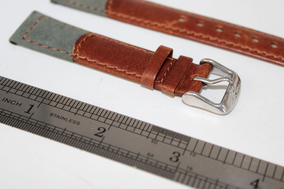 Thumbnail: Freestyle Brown Gray Tuxedo Silver Tone Buckle Watch Band Size 18mm