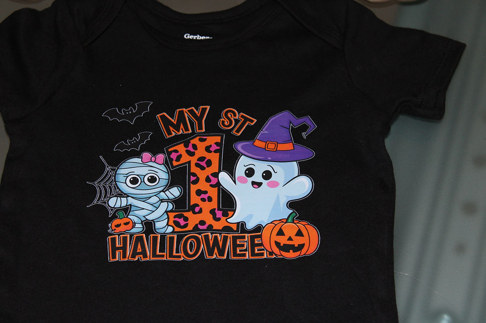 Thumbnail: Baby 12 Mo Gerber Black Onesie My First Halloween