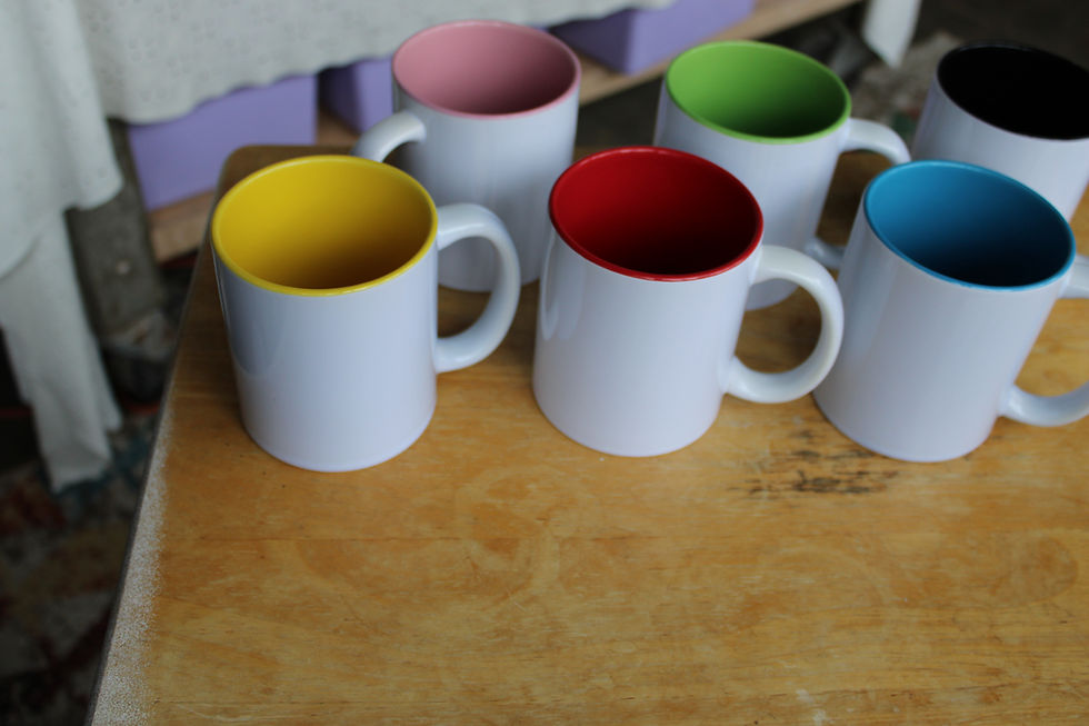 Thumbnail: 11 oz Colored Filled White Sublimation Mugs Multicolor with handle