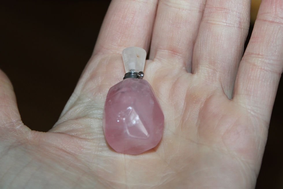 Thumbnail: Assorted Gemstone Essential Oil Bottles Choice of Keychain Necklace or Ring