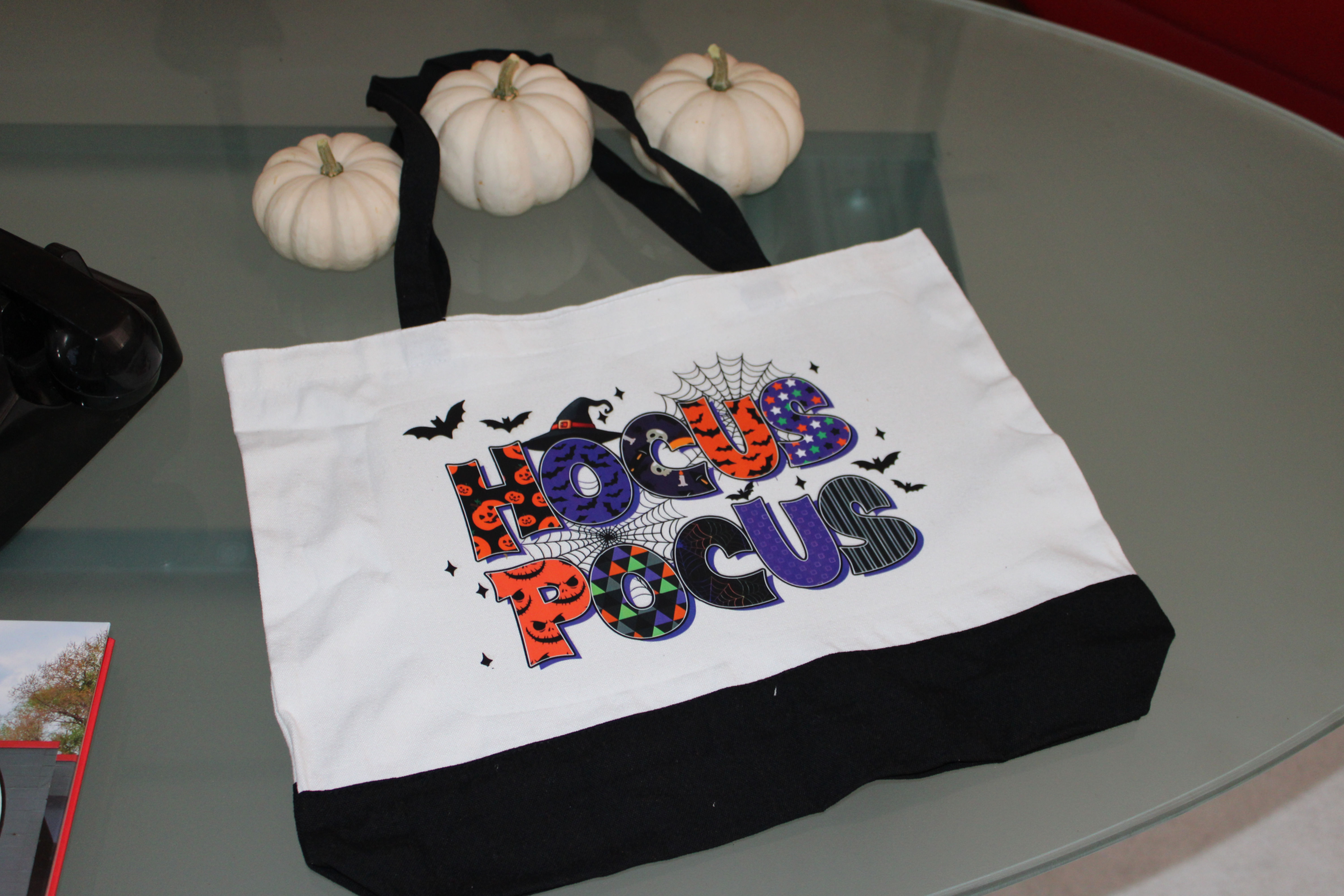 Halloween Canvas DTF Hocus Pocus Trick or Treat Bag