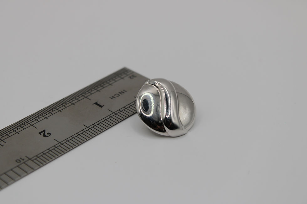 Thumbnail: Vintage Round Money Abstract Silver Tone Round Stud Earrings