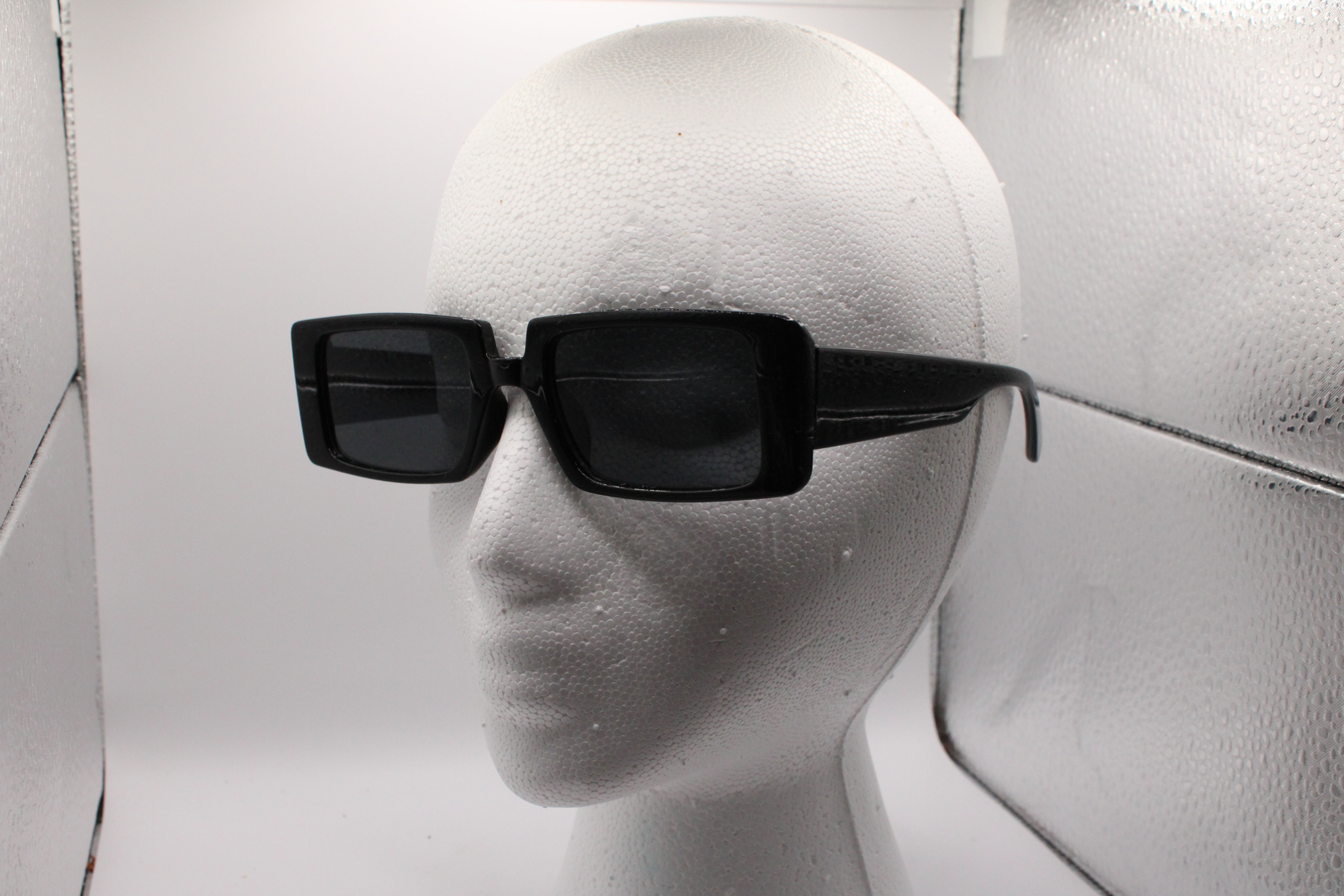 Chunky Rectangle Fashion Glasses Black