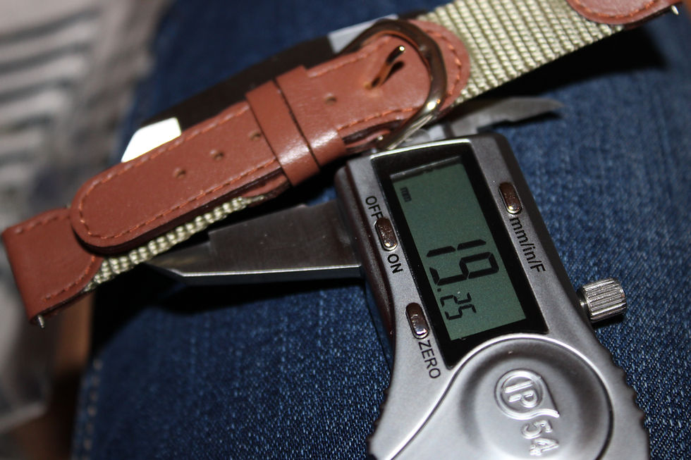 Thumbnail: Vintage Brown Blue Grey Tan Leather and Watch Band Material Mesh 18mm 19mm 20mm