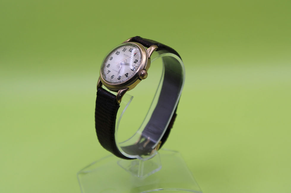 Thumbnail: Vintage Hallmark 17 Jewels Silver Tone Watch