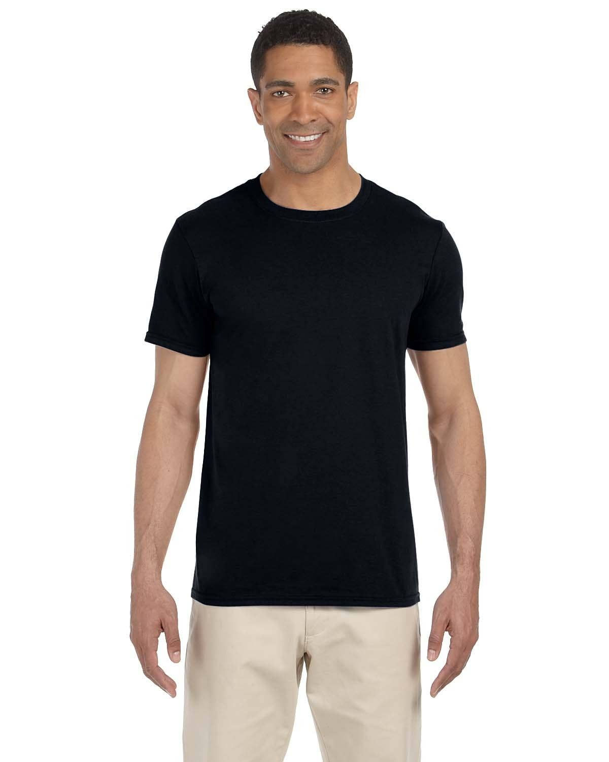 Gildan Softstyle Blank T-Shirt Adult 64000 Soft & Versatile: BLACK, L