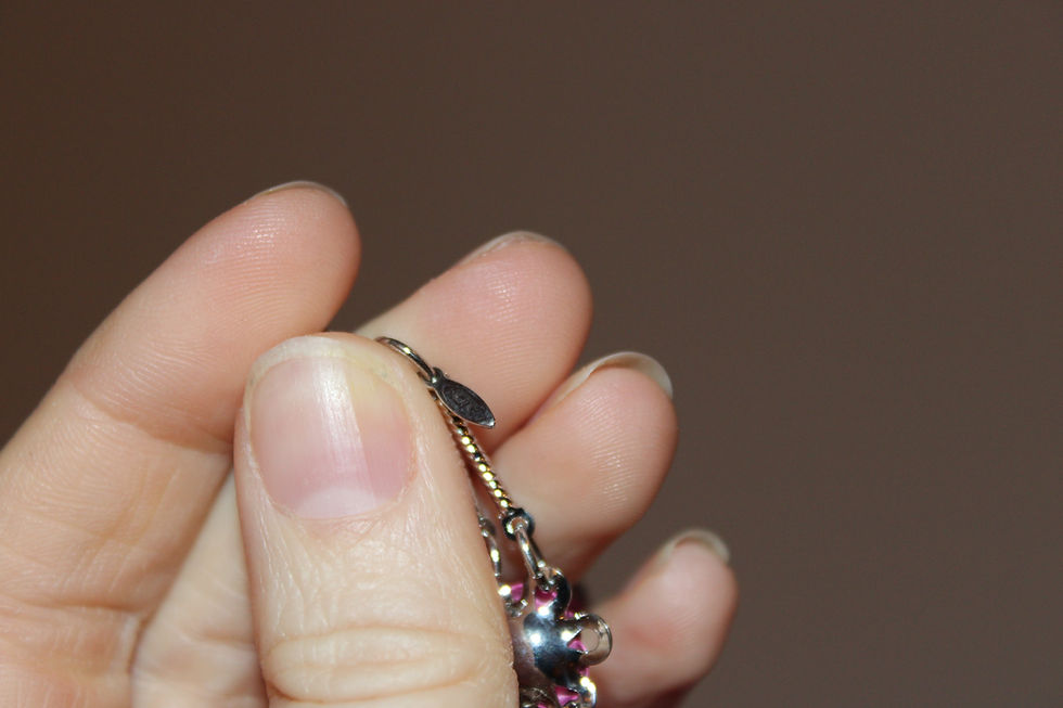 Thumbnail: Avon Pink Metal Rose Bracelet 7" Size