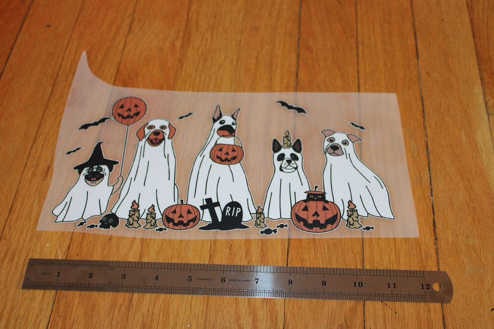 Thumbnail: Dog Lover Ghost Halloween DTF Print