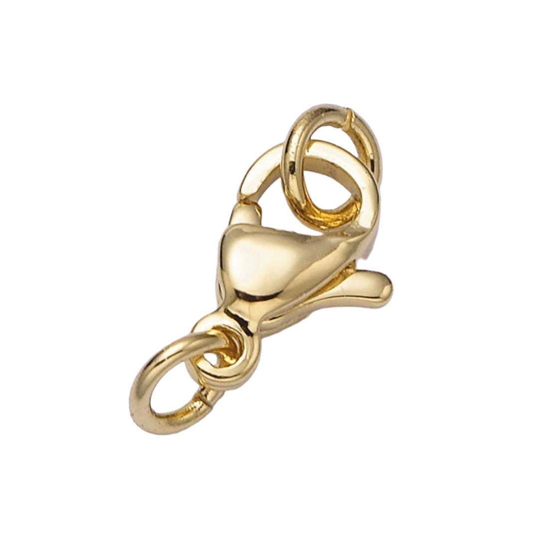 16K Gold Plated Stainless Steel Lobster Clasp 13mm by 6mm
