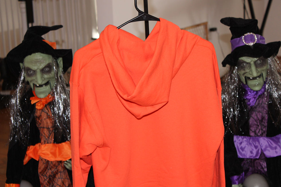 Thumbnail: Orange Halloween Hoodie Spooky Season Size Medium