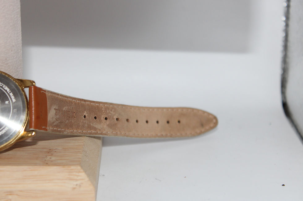 Thumbnail: Dated Timex Indiglo WR30M Watch Light Tan Watch Band New Battery