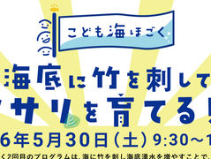 5月30日(土)こども海ほごく②「海底に竹を刺してアサリを育てる!?」開催!
