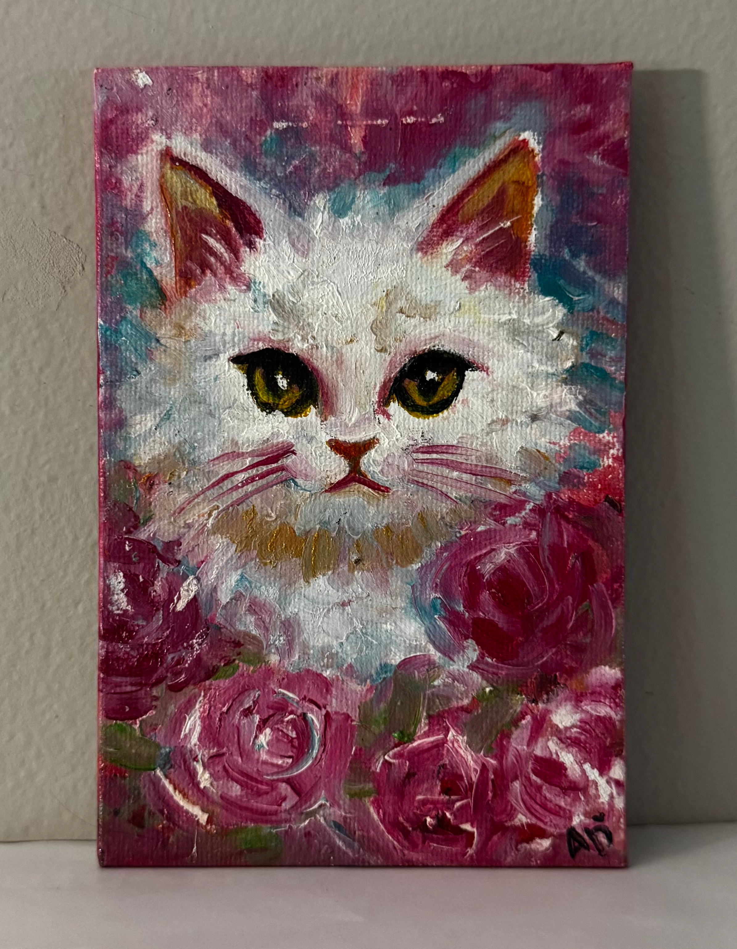 Recreation of "Rosie White Cat"