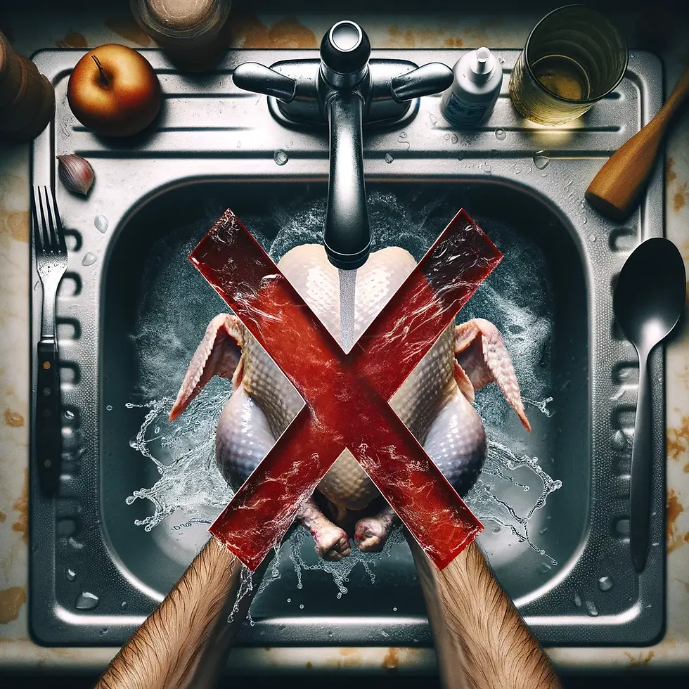 Pare de lavar o Frango Antes de Cozinhar: Entenda os Motivos e evite a contaminação cruzada