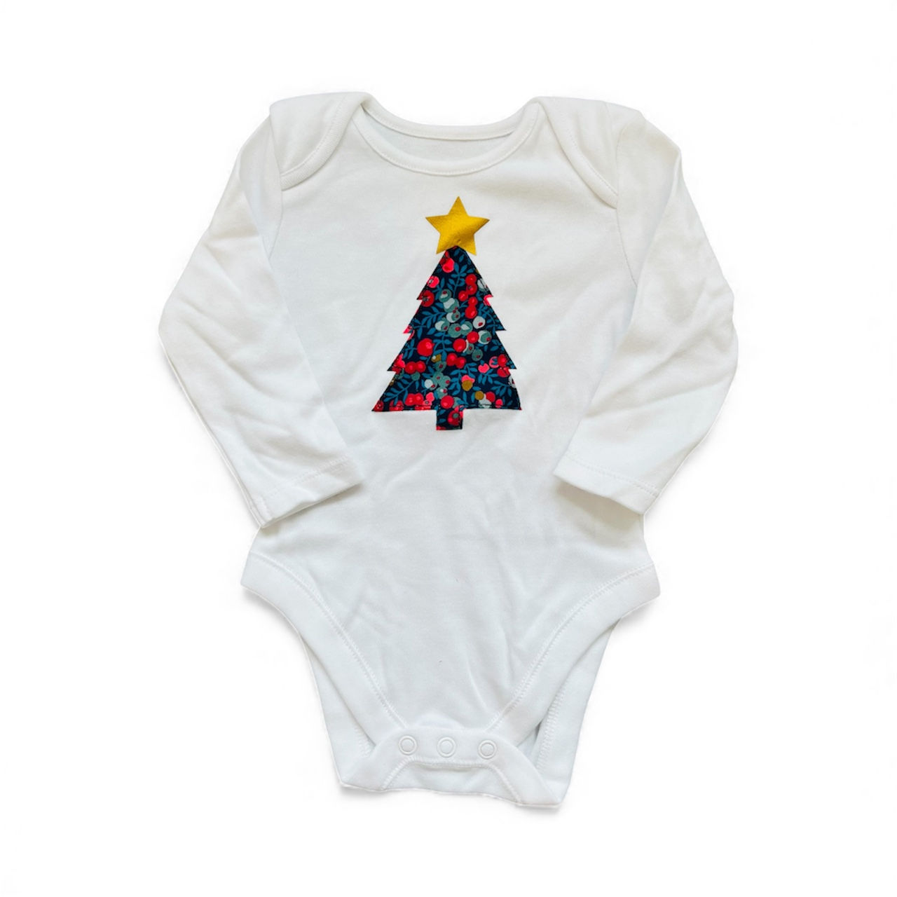 OUTLET - Baby long sleeve vest - 3-6 months - Christmas tree
